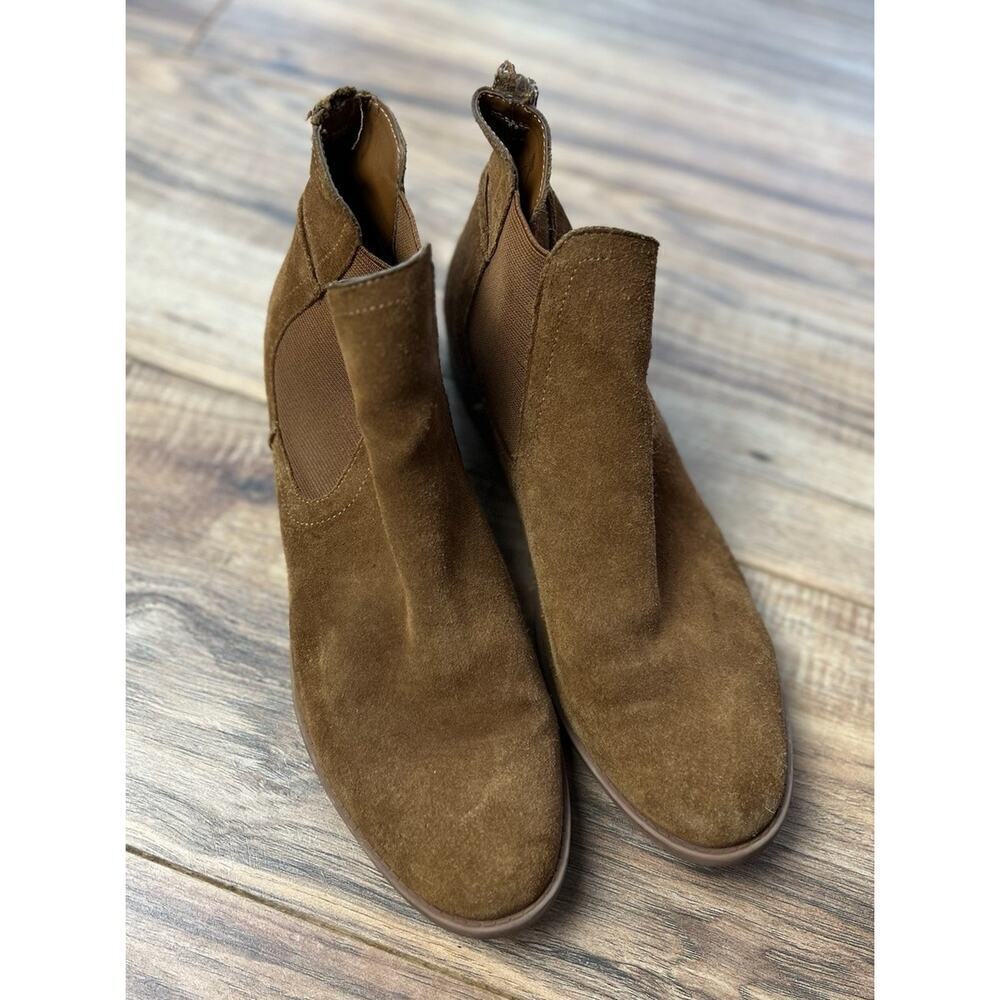 Steve Madden Drape Boot Chelsea Bootie Tan Brown Suede Western Size 10 Women’s